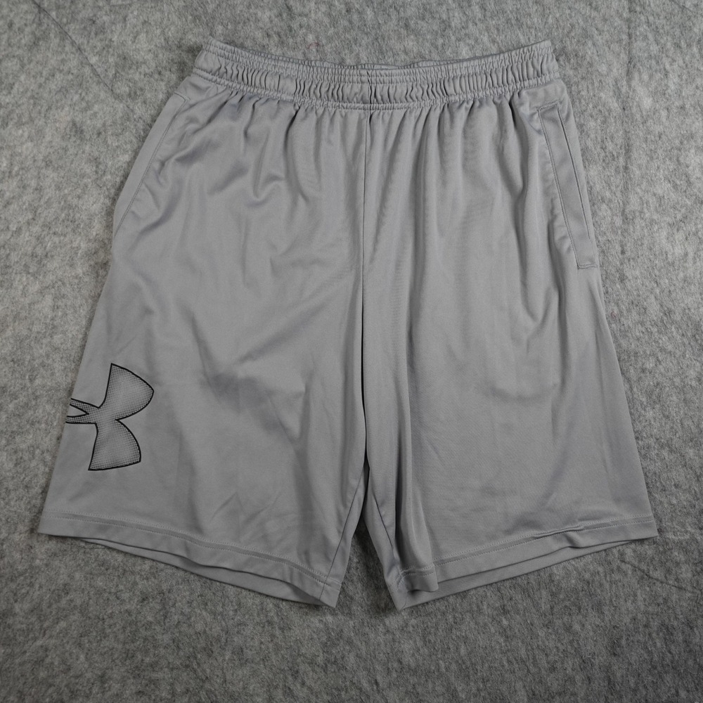 Under Armour Shorts Mens Medium Gray HeatGear Loose Fit Athletic Workout Gym - Picture 1 of 13